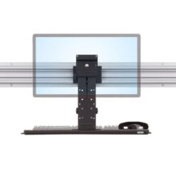 TRS413 Rotating Monitor Mount With Keyboard Tray 36 TRS413 Rotating Monitor Mount With Keyboard Tray -TechCore Sales Store trs413s horizontal track monitor keyboard mount front
