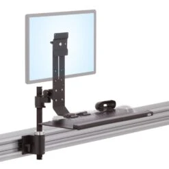 TRS413 Rotating Monitor Mount With Keyboard Tray 37 TRS413 Rotating Monitor Mount With Keyboard Tray -TechCore Sales Store trs413s horizontal track monitor keyboard mount iso high