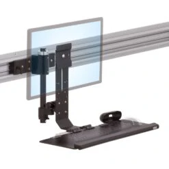 TRS413 Rotating Monitor Mount With Keyboard Tray 26 TRS413 Rotating Monitor Mount With Keyboard Tray -TechCore Sales Store trs413s horizontal track monitor keyboard sliding mount iso
