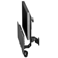 TRS91 Monitor Wall Mount With Keyboard Tray -TechCore Sales Store trs91 low profile wall mount monitor keyboard side view tray closed