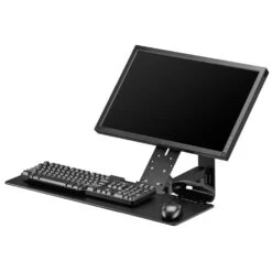 TRS91HD Heavy-Duty Wall Mount Monitor And Keyboard -TechCore Sales Store trs91hd heavy duty monitor arm keyboard tray tilted black