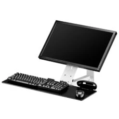TRS91HD Heavy-Duty Wall Mount Monitor And Keyboard -TechCore Sales Store trs91hd heavy duty monitor arm keyboard tray tilted white