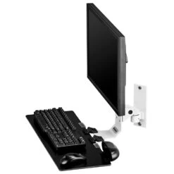 TRS91HD Heavy-Duty Wall Mount Monitor And Keyboard -TechCore Sales Store trs91hd heavy duty monitor arm keyboard tray white