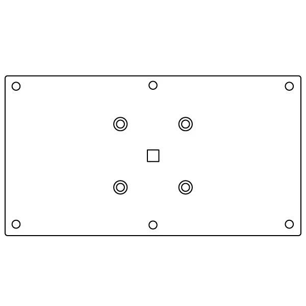 100x200mm Flat VESA Plate With Hardware 2 100x200mm Flat VESA Plate With Hardware - Image 2
