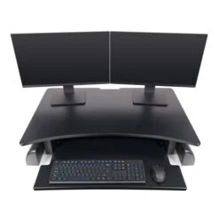 Winston Desk™ Sit Stand Workstation -TechCore Sales Store winston desk 36 black top down