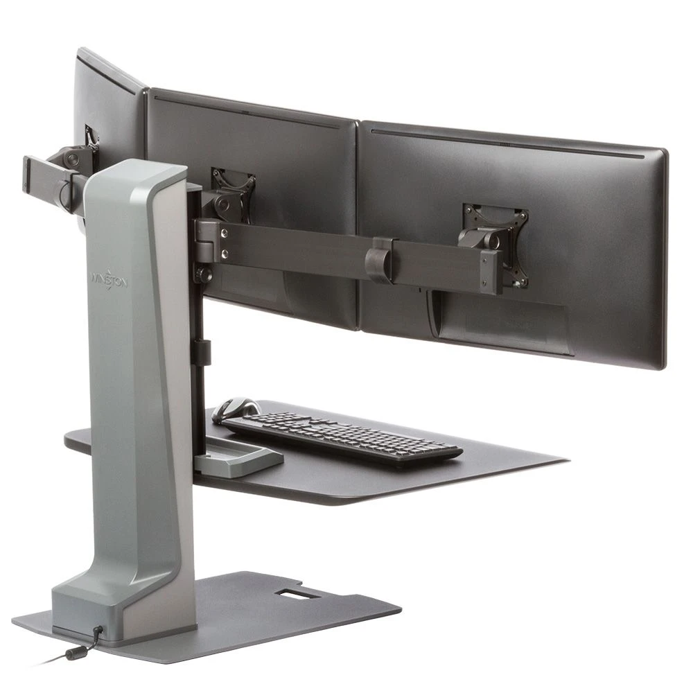 Triple Monitor Powered Sit-Stand Workstation 2 Triple Monitor Powered Sit-Stand Workstation - Image 2