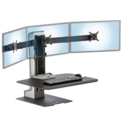 Triple Monitor Powered Sit-Stand Workstation 24 Triple Monitor Powered Sit-Stand Workstation -TechCore Sales Store winston e3 triple monitor workstation standard