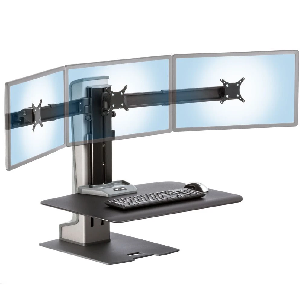 Triple Monitor Powered Sit-Stand Workstation 10 Triple Monitor Powered Sit-Stand Workstation - Image 10