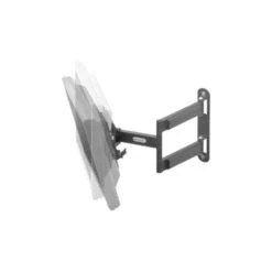 WMHA2480 Heavy Duty Wall Mounted Monitor Arm 12 WMHA2480 Heavy Duty Wall Mounted Monitor Arm -TechCore Sales Store wmha2480 wall mount black extended arm tilt adjustment front isometric view